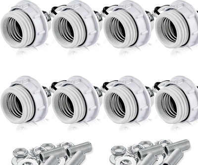 Enchufe roscado anillo pantalla luz UL precableado porcelana