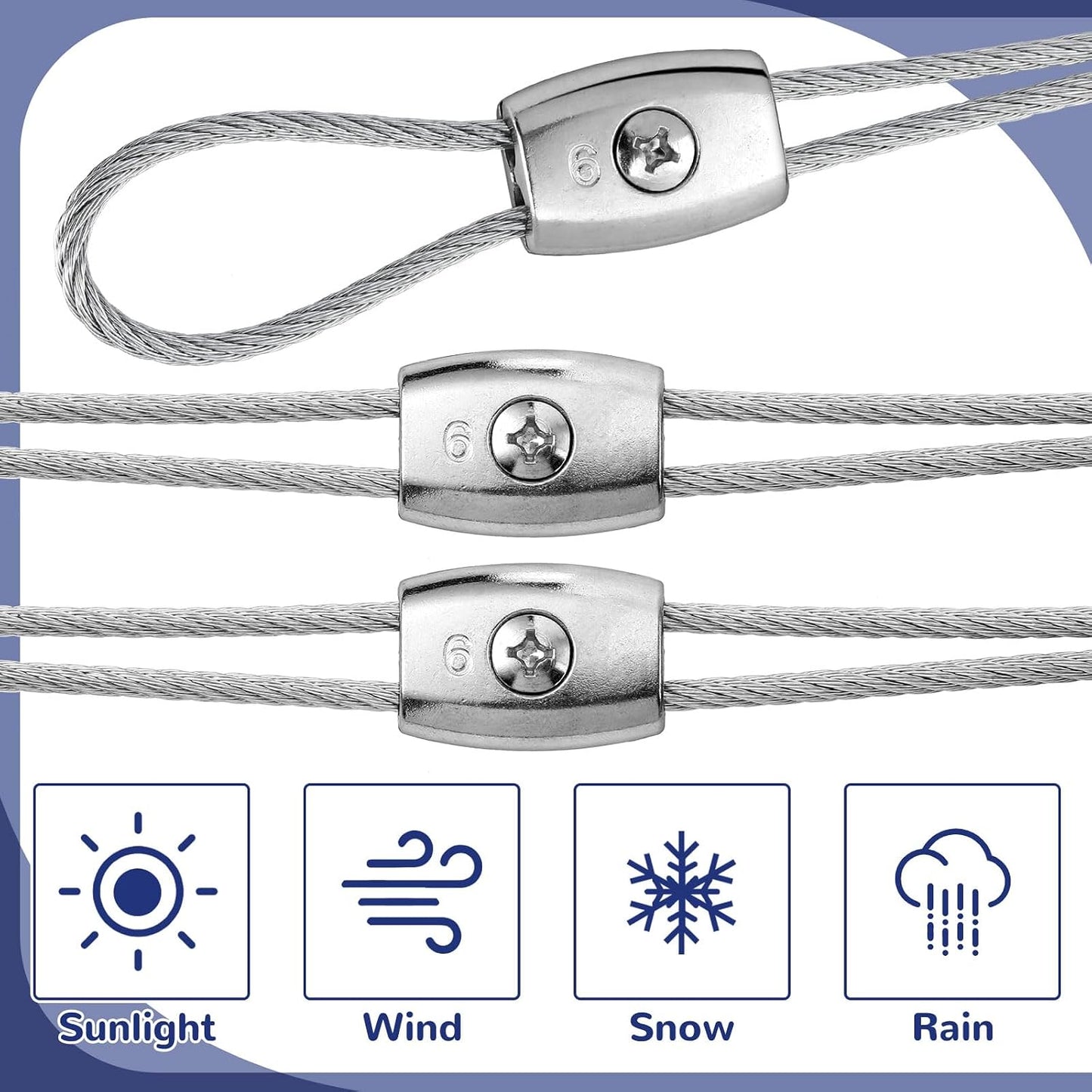 Conector electrico para alambrada 6mm acero galvanizado