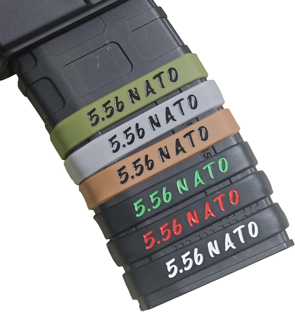 Pack 12 bandas marcado cargador 5.56 calibre