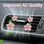 Set 3 clips ventilación auto decoración hibisco y cerezo