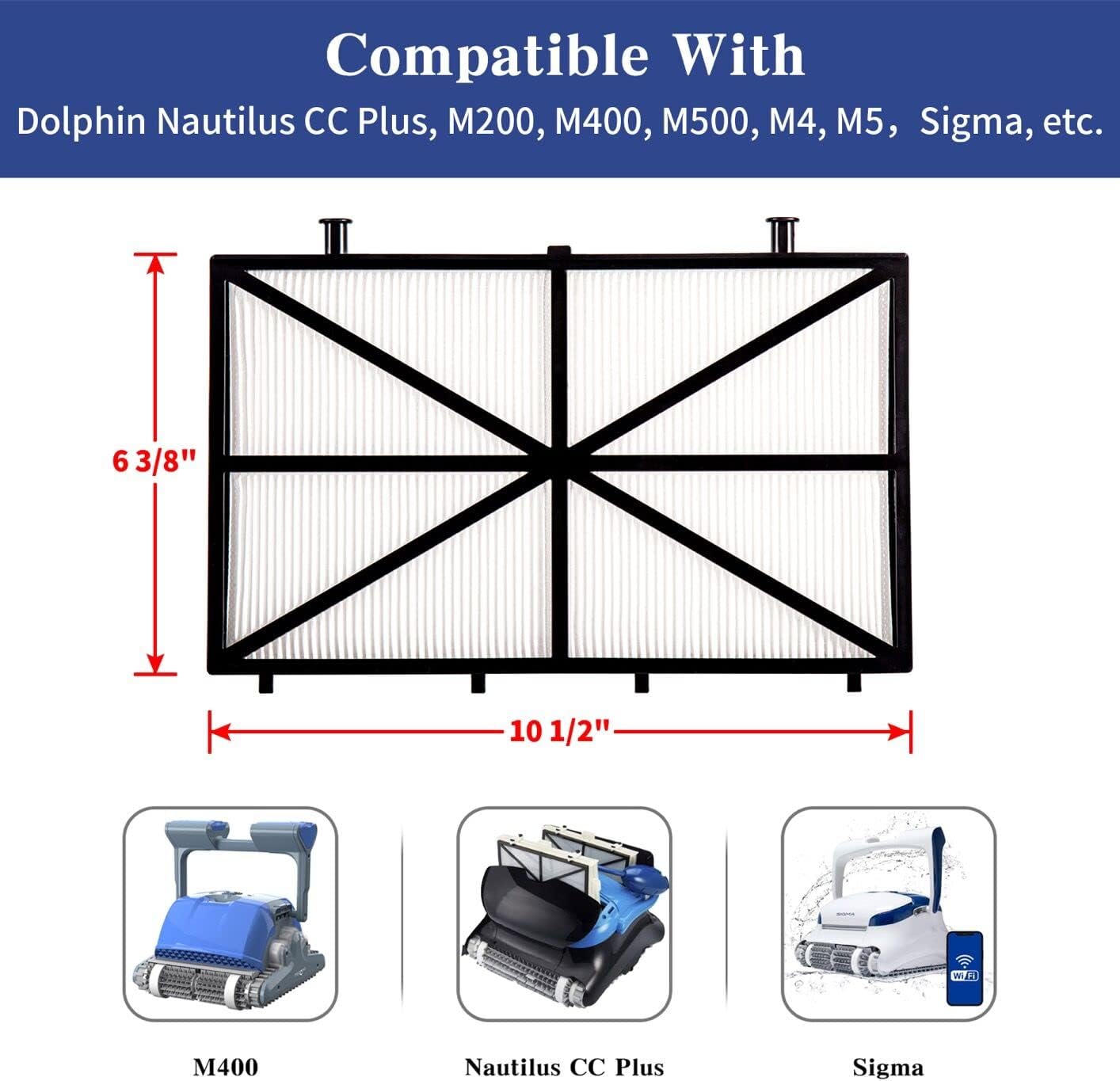 Filtros ultrafinos comp Dolphin Nautilus M200/M400