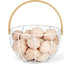Cesta huevos alambre asa soporte vintage cocina