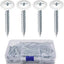 100 Tornillos Madera Blanca #8 x 1-1/4pulg