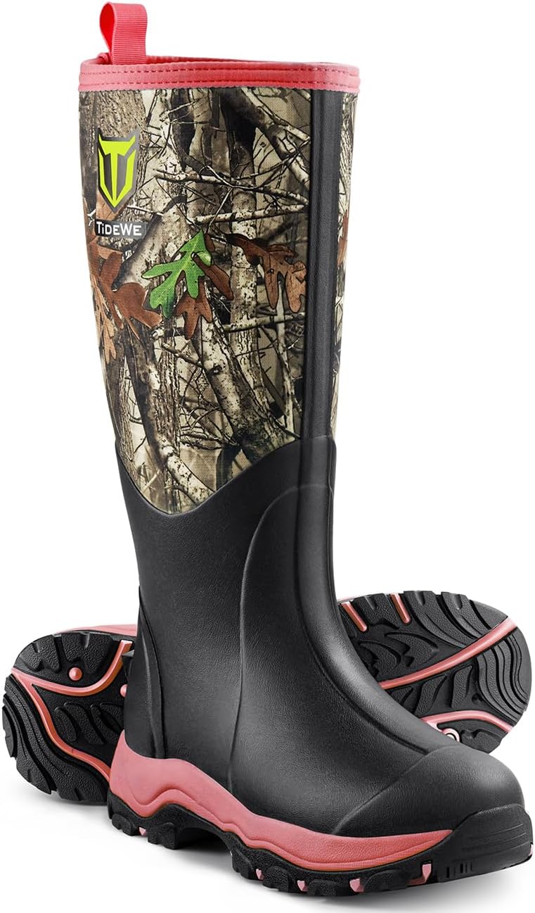 Botas caza mujer neopreno 0.236pulg camuflaje Realtree