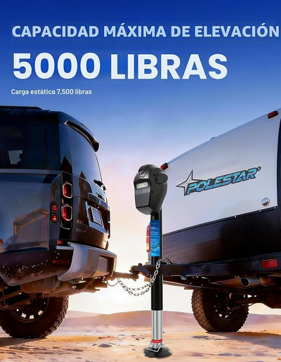 Gato eléctrico remolque 5000 lb tipo A-Frame con luz LED 12V