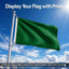 Bandera verde 2x3pies poliéster resistente UV