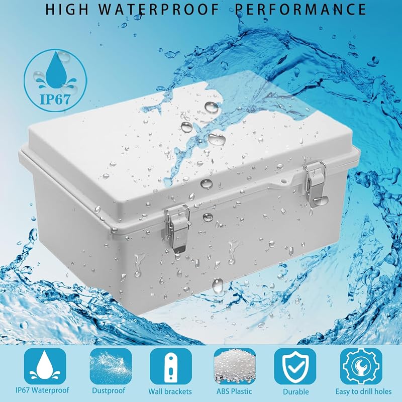Caja eléctrica impermeable IP67 plástico ABS con soporte