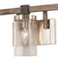 Lámpara pared baño 3 luces 180w gris piedra
