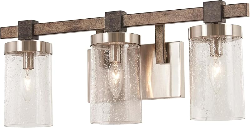 Lámpara pared baño 3 luces 180w gris piedra