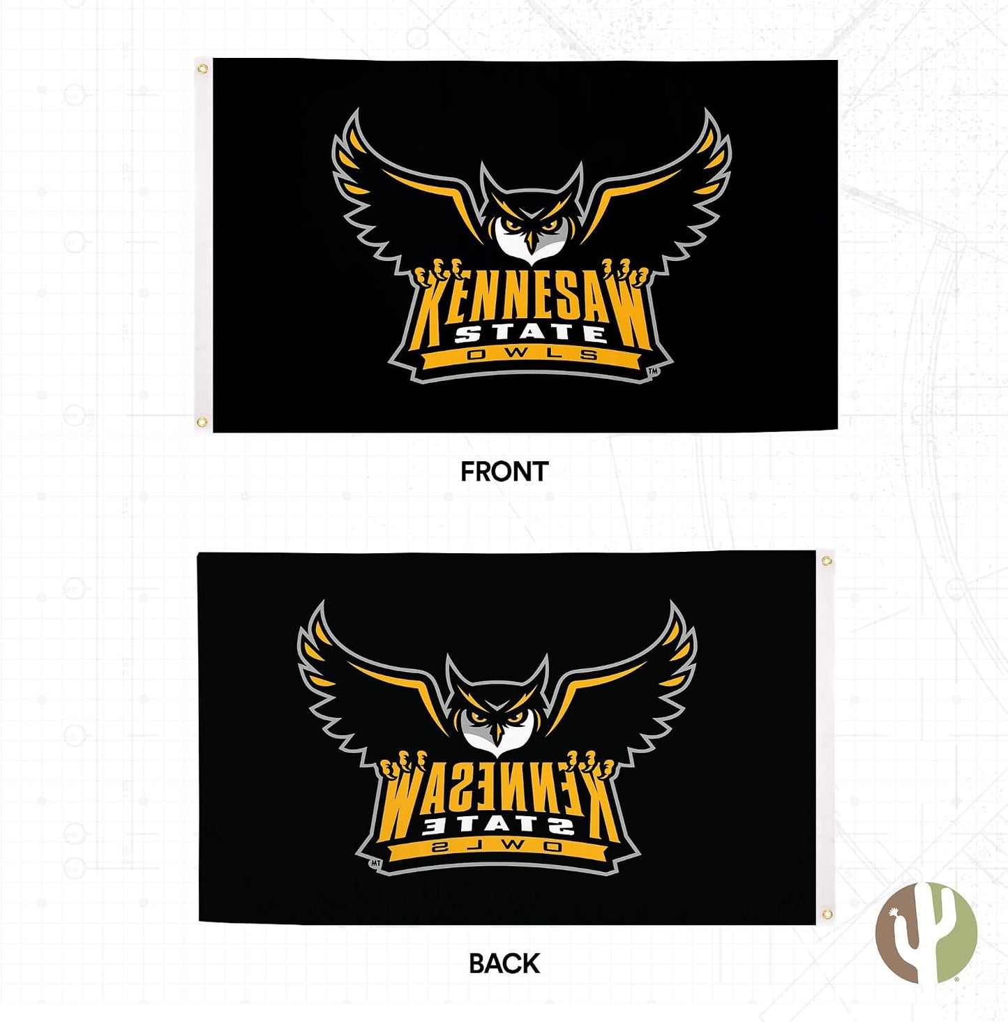 Bandera KSU 3x5ft poliéster interiores exteriores