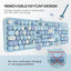 Teclado USB completo con numérico y soportes plegables