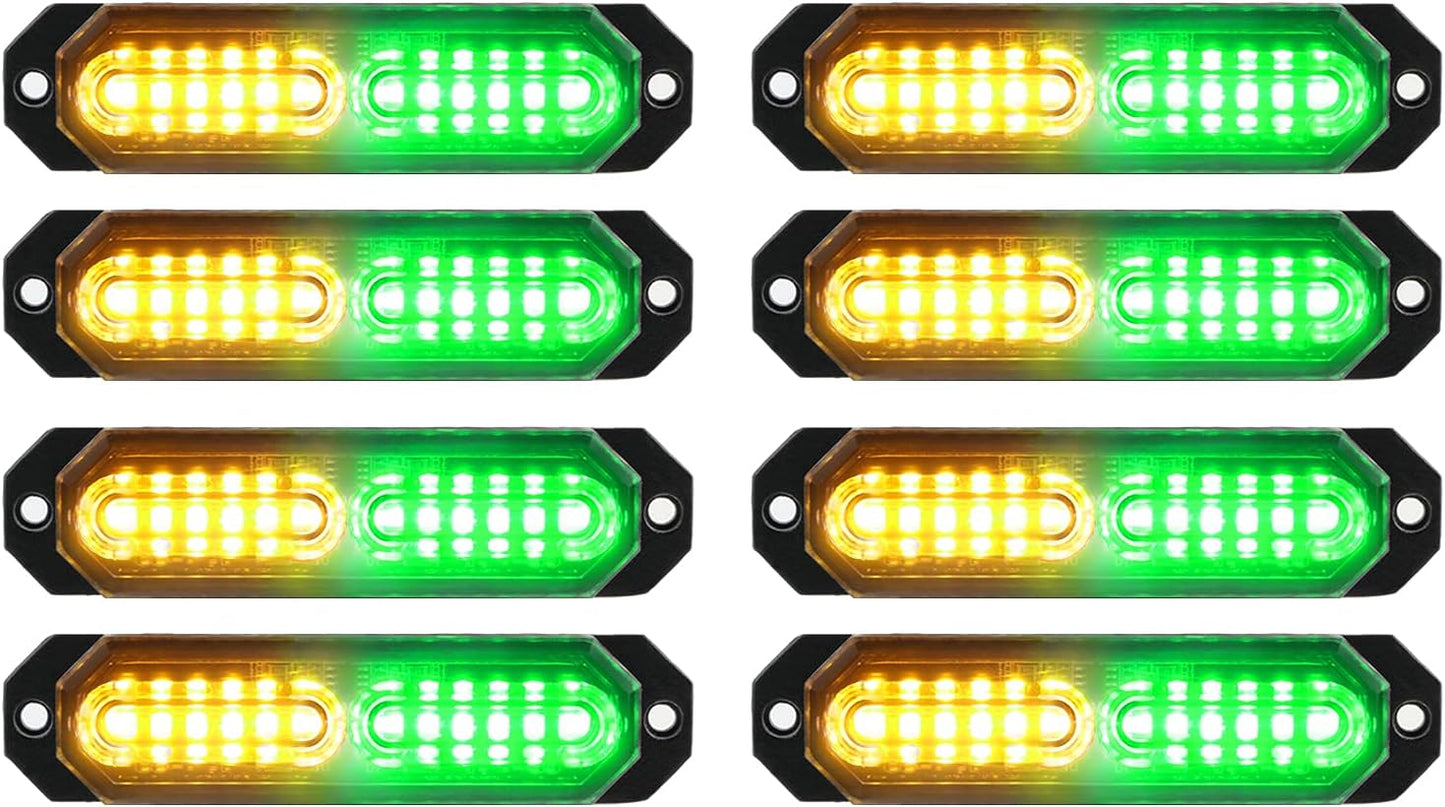 8 Luces Estroboscópicas 12 Led para Camión y Auto