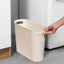 Cubo basura 3.5gal plástico 2uds color crema