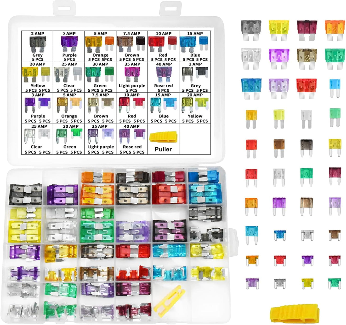 Kit 200 fusibles ATR/APR 2A-40A para auto camión SUV RV