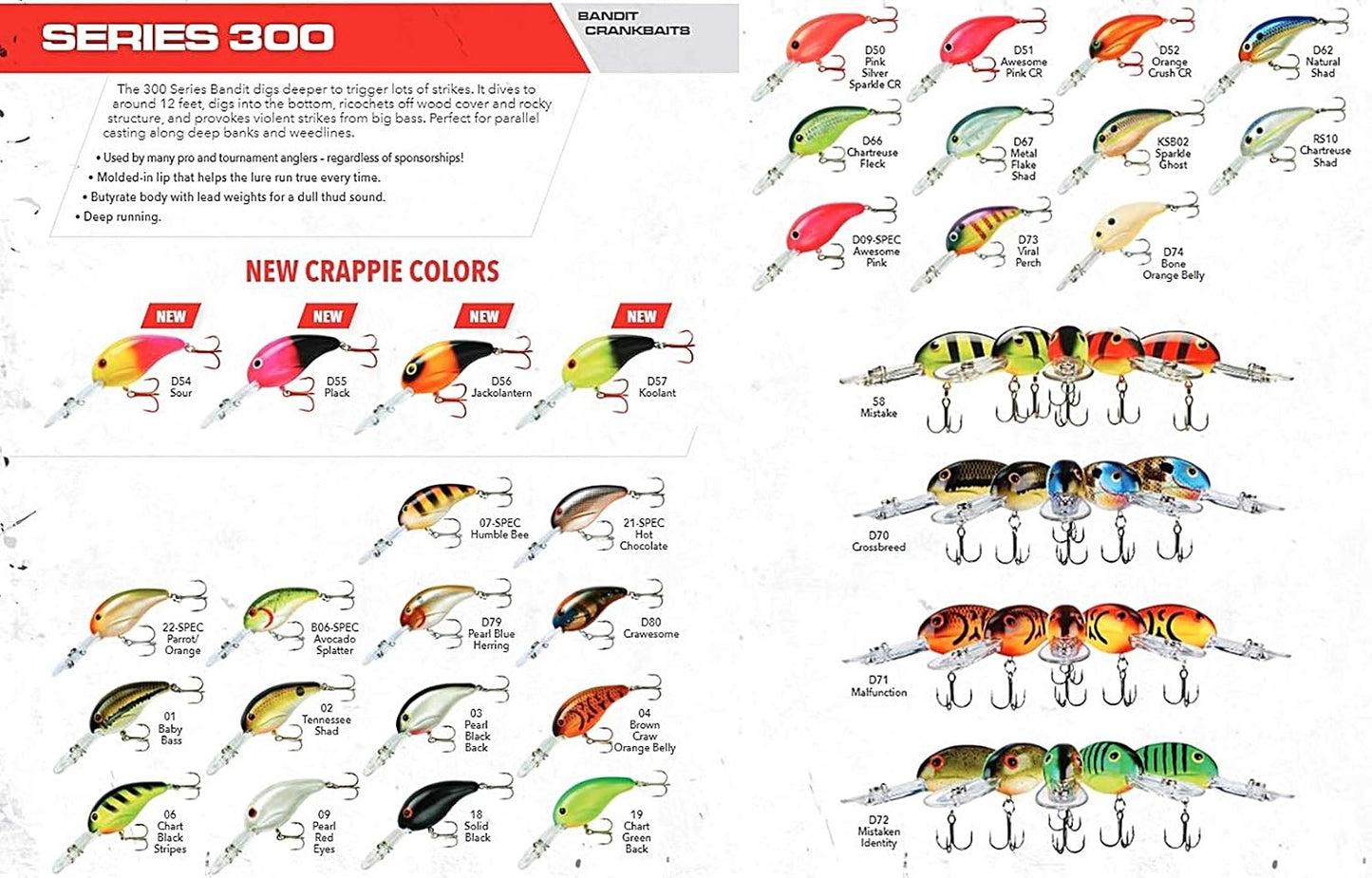 Señuelos crankbait serie 300 pesca bass
