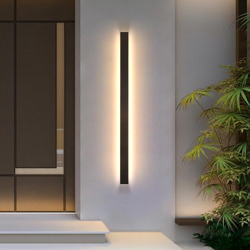Lámpara pared exterior 47" IP65 negro