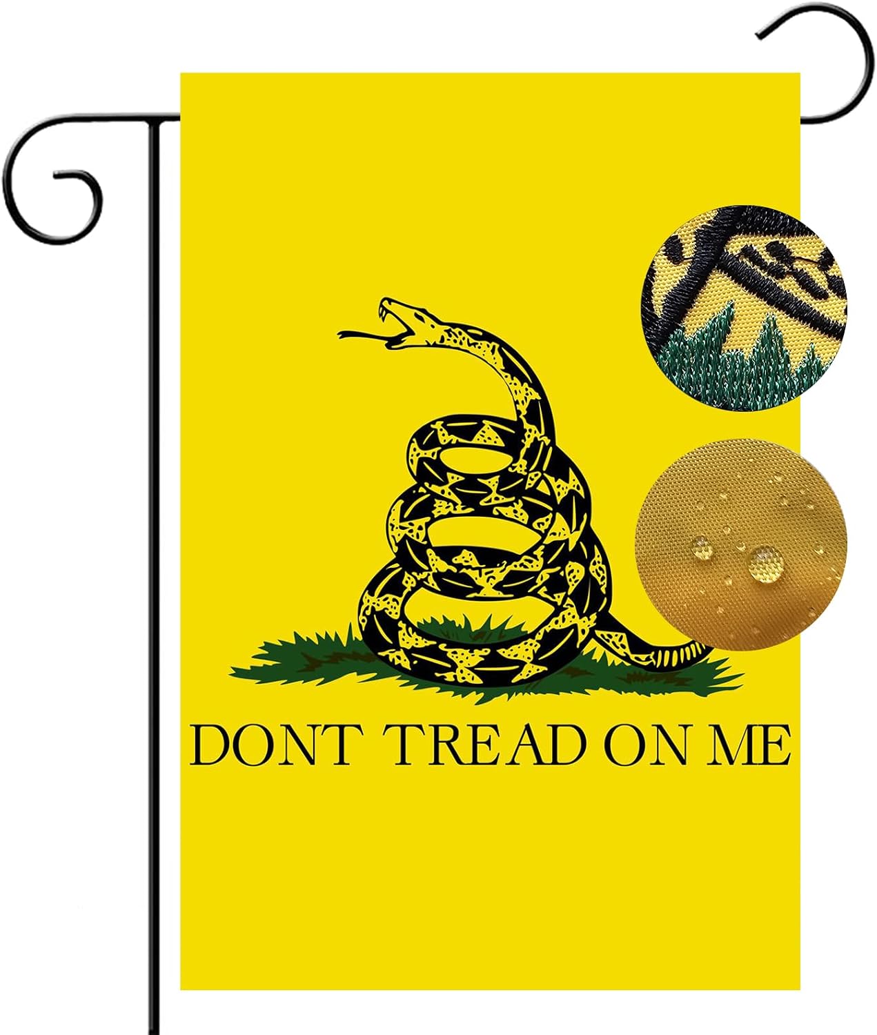 Bandera jardín doble cara 12x18" Don't Tread On Me