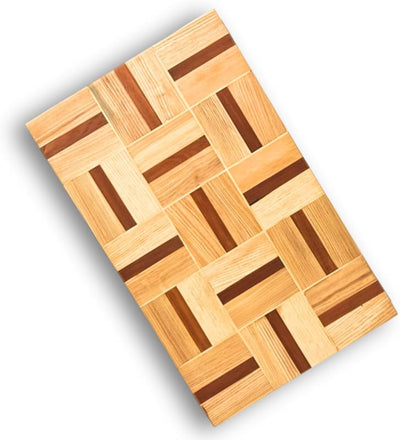 Tabla cortar madera caoba y roble 21x13pulg reversible