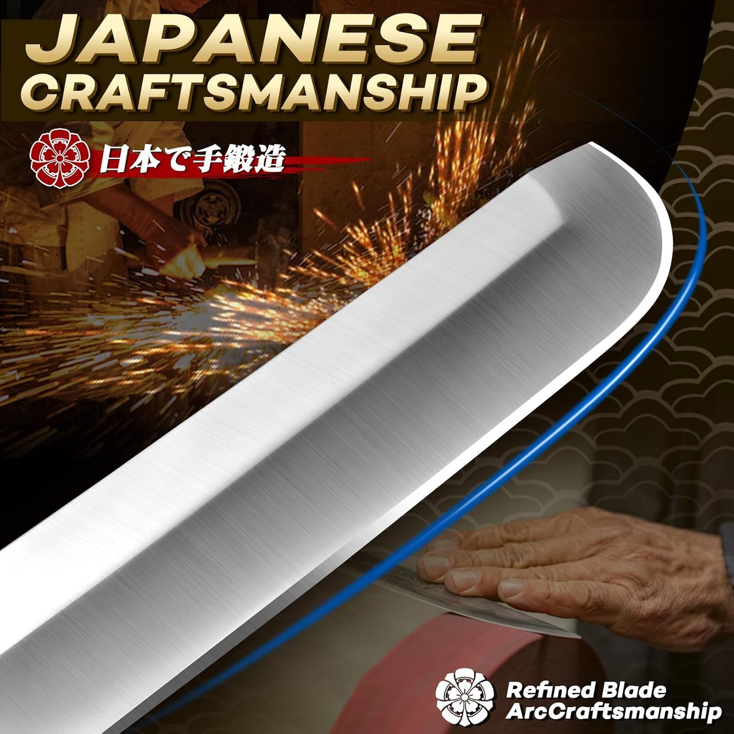 Cuchillo Japonés Hoja Fija con Funda Phoenix para Hombres