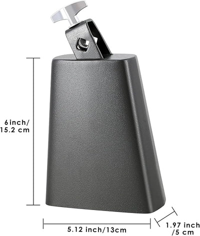 Cencerro acero 7pulg percusión manual para batería