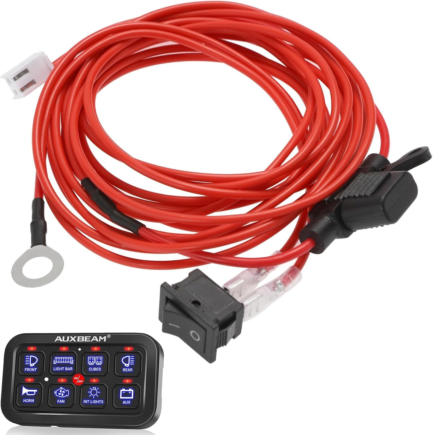 Arnés cableado universal 6.6" 2 pines con interruptor