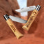 Asas acero inox grabadas madera haya Francia