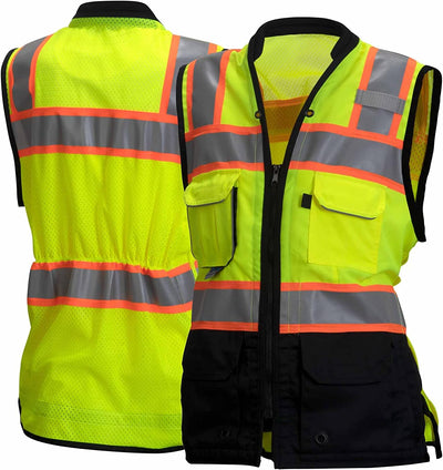 Chaleco seguridad mujer clase 2 con cremallera talla M