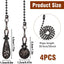 4 Dijes Colgantes Vintage Cadena Hueca 14pulg Ventilador