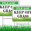 2 Letreros Plástico Corrugado 12.6x9.5" Keep Dogs Off Lawn