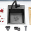 Fregadero barra 13x15" acero inox negro