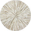 Alfombra piel vaca rayas circulares beige 6x6