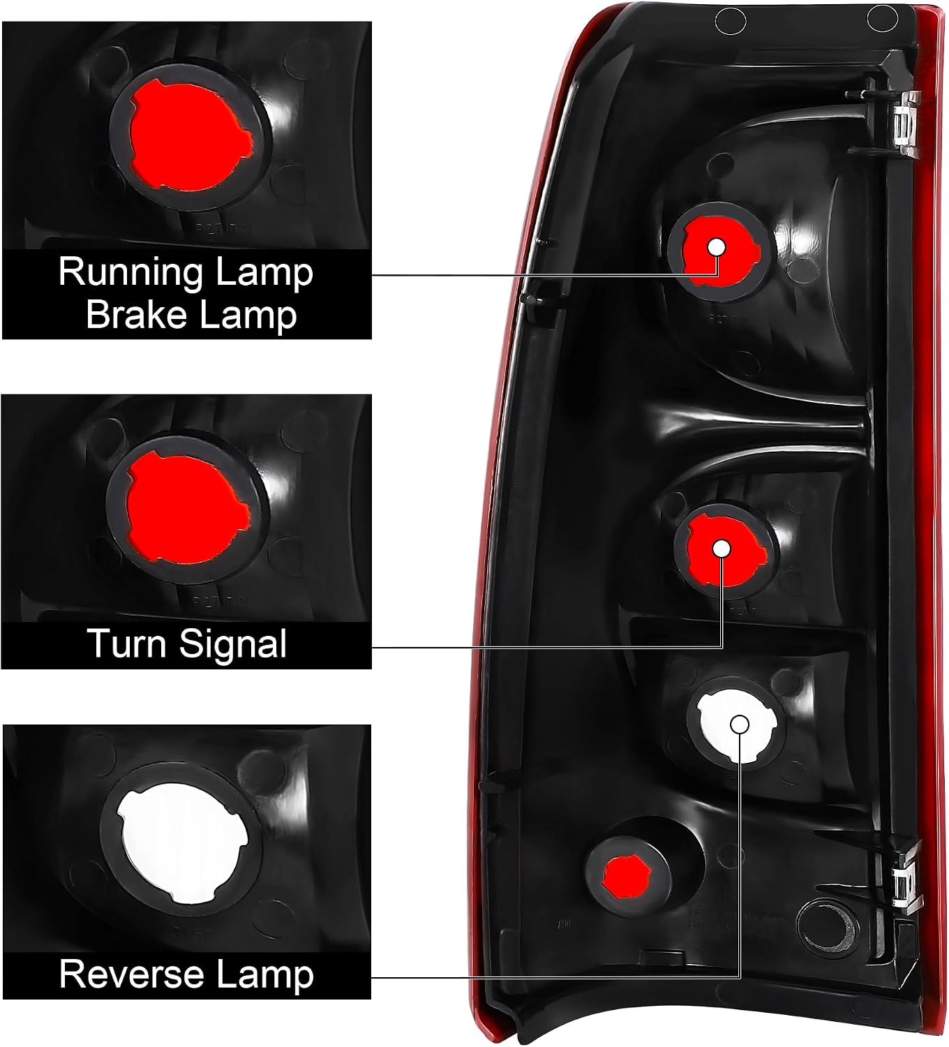 Luces traseras Chevy Silverado 03-06 conductor y pasajero