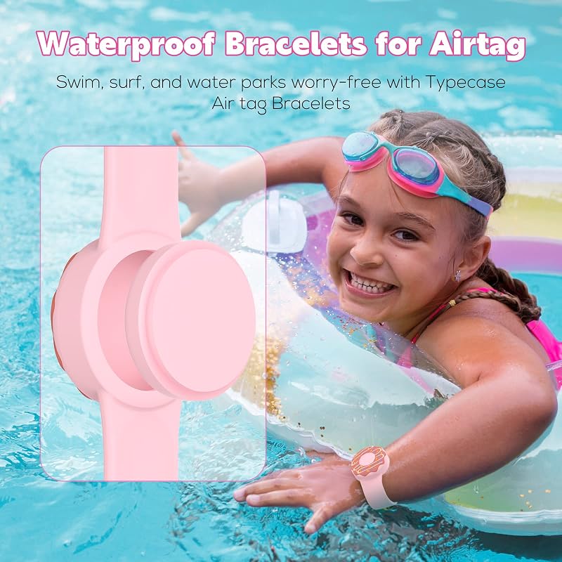 Pulseras impermeables para niños con soporte Airtag