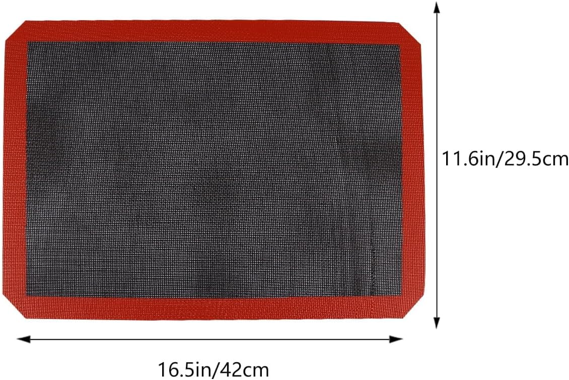 Tapete silicona hornear microperforado 16.5x11.6pulg rojo