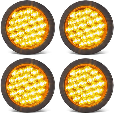 Luces estroboscópicas LED ámbar 4" 4 Pzas