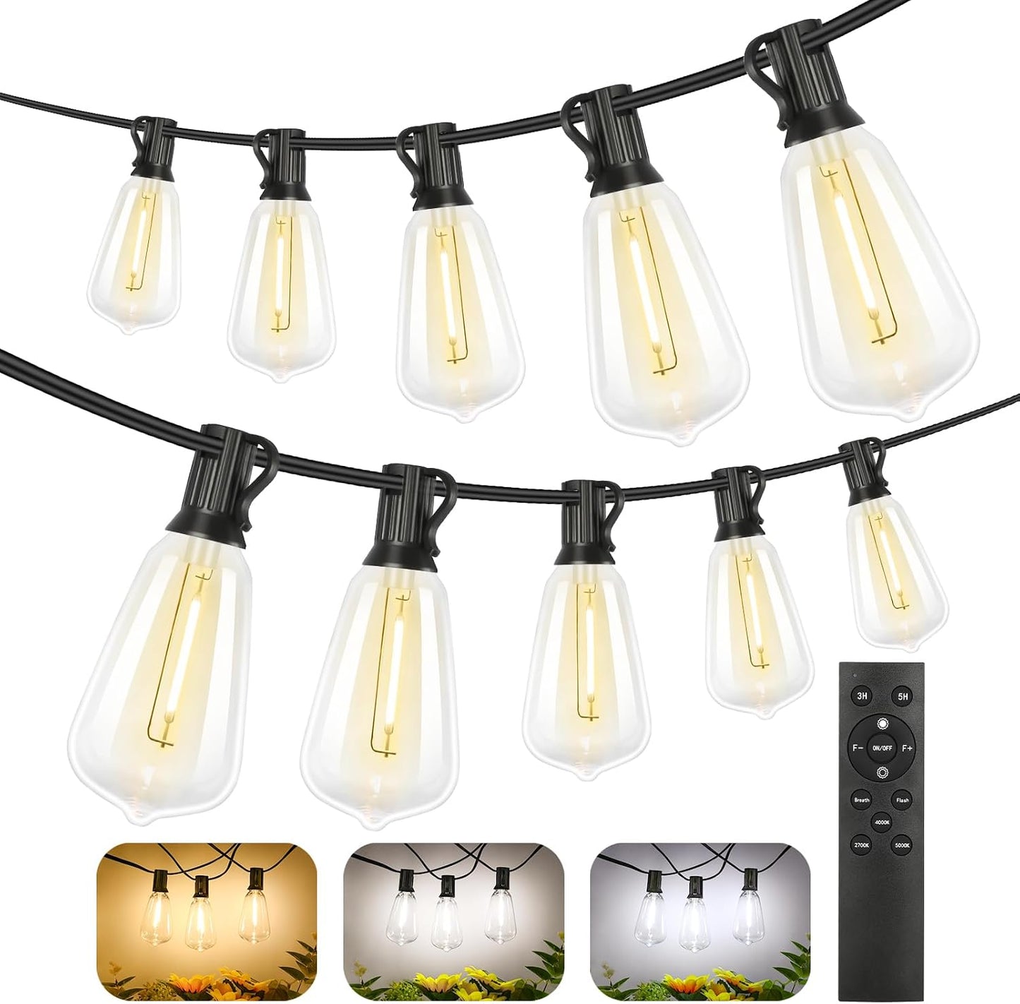 Luces cadena exterior 200ft control remoto 1004 bombillas