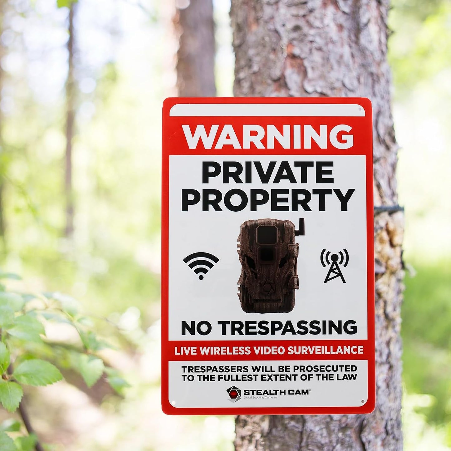 Alerta seguridad al aire libre 8x12pulg señal vigilancia