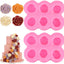 Moldes de silicona de rosas para chocolate y fondant con 6 cavidades antiadherentes