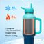Botella agua acero inox 40oz soporte automóvil asa