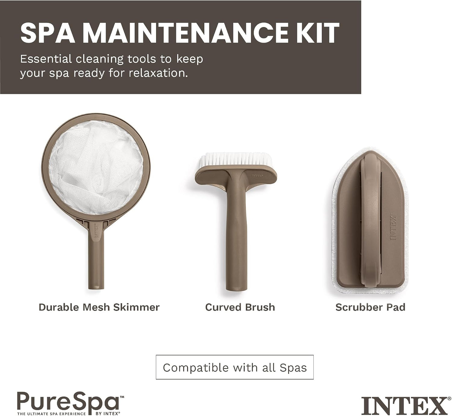 Kit accesorios PureSpa bañera hidromasaje cepillo curvo