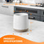 Soporte cerámica utensilios cocina 6.8pulg estilo rústico blanco