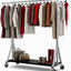Perchero madera resistente dormitorio sala 500lb plateado