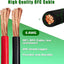 Cable batería alambre cobre 6 AWG 20 pies rojo y negro