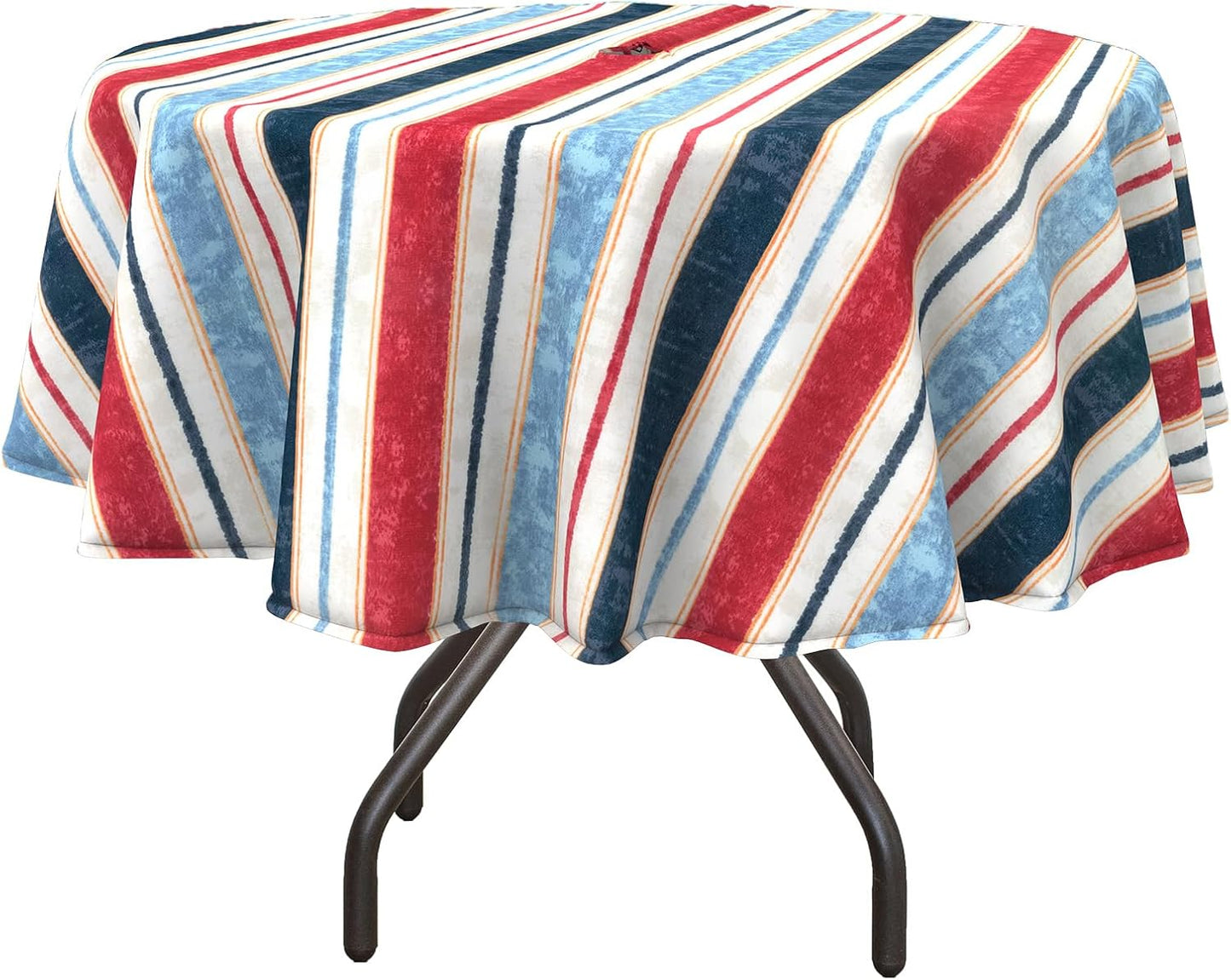Mantel exterior redondo 60pulg con agujero repelente agua
