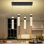 Lámpara colgante 4 luces LED cristal dorado para cocina