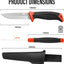 Cuchillo acero carbono 5Cr13MoV 4pulg mango ABS camping