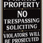 Señal privada no trespassing aluminio 17.5x11.6pulg resistente uv