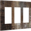 Placa interruptor decorativa 3 bandas marrón gris/blanco