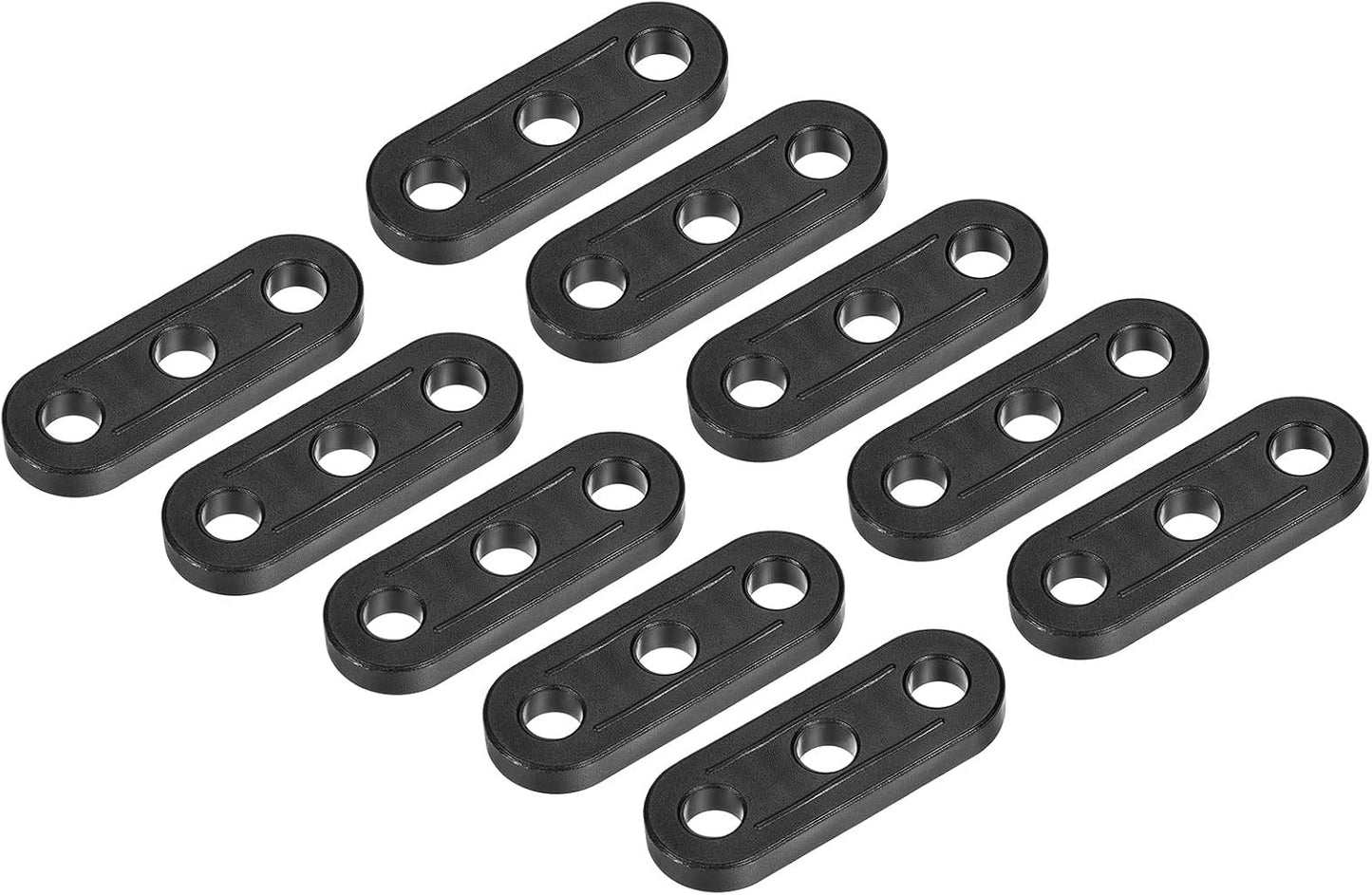 Hebillas cuerda plástico ajustable para toldo 12 pzas negro