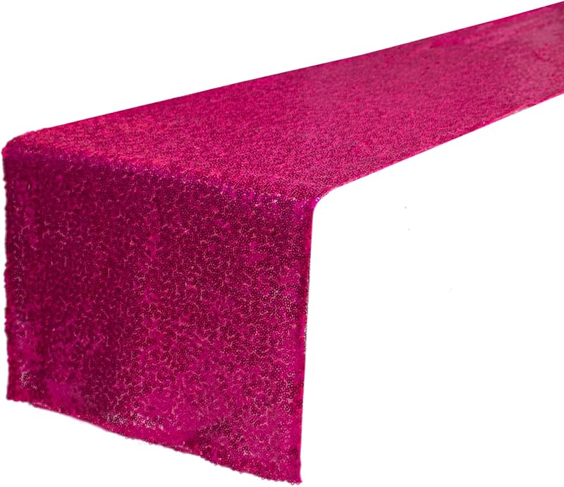 Camino mesa lentejuelas rosa 12x72pulg decoración fiesta